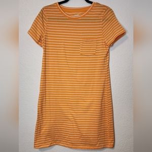Jockey Orange Striped T-Shirt Dress,‎ Size S